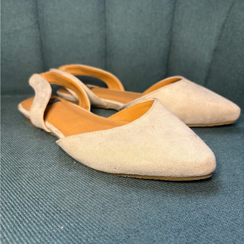 N.Y.L.A. Cream Suede Women's Flats